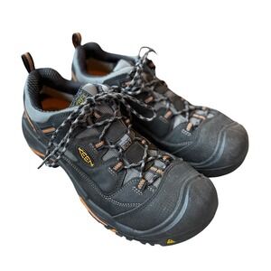 Keen Utility Braddock Low Steel Toe Work Shoes Mens 12D Black Grey 1011244D